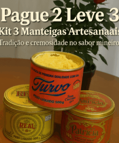Kit 3 Manteigas 500g (Real + Turvo + Patricia)